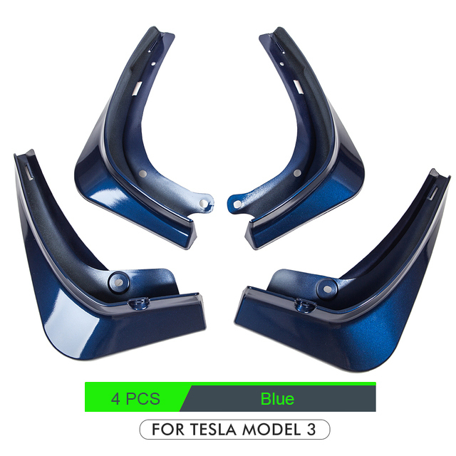 Mudguards For Tesla Model 3 2021 2022 Accessories Rear Wheel Fenders Mudguards Carbon Fiber ABS No Drilling Needed