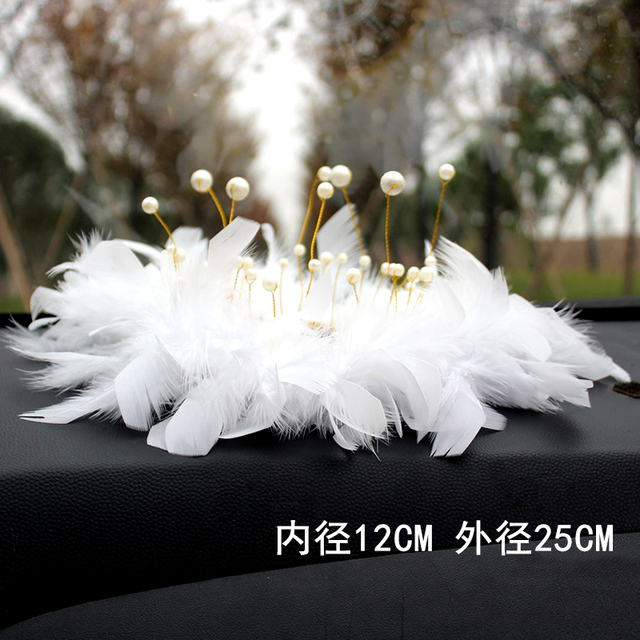 High-grade pearl feather car anti-slip mat dashboard mat perfume seat cushion mobile phone storage mat interior accessories