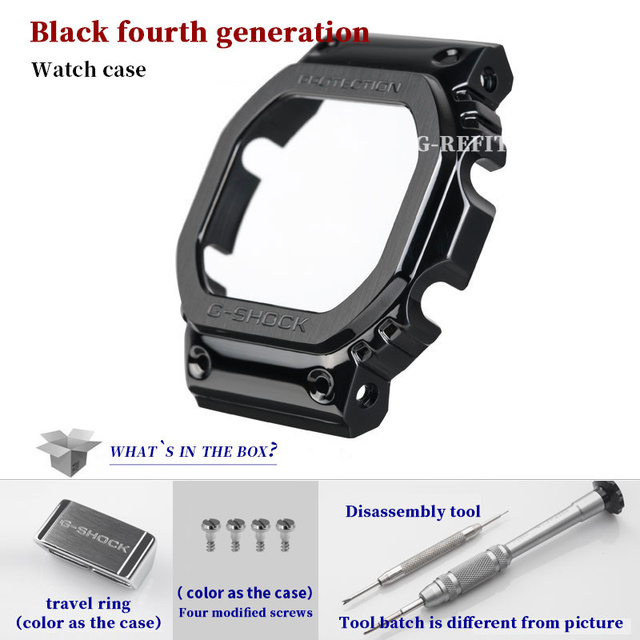 G-Refit DW5600 5610 G5600E Metal Bezel Stainless Steel Watchband 5600 Strap GW-B5600 Band WtachCase Accessories With Tools