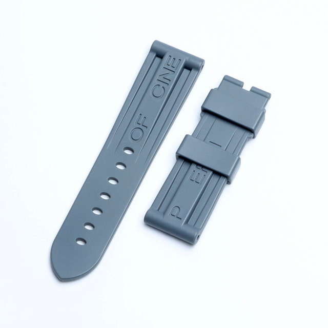 24mm Black Blue Red Orange Gray Purple Watch Band Silicone Rubber Watchband Fit For Panerai Strap Tools Pin Buckle Tools