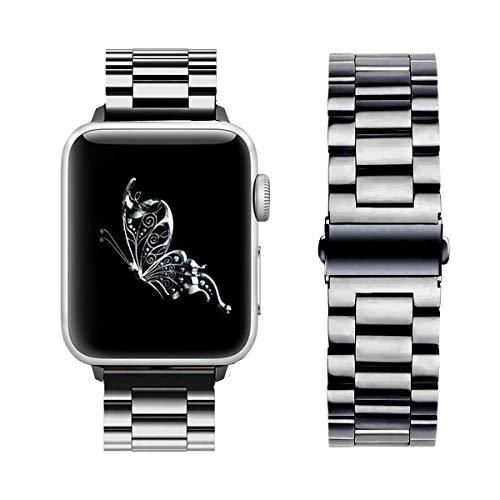 Metal strap compatible for apple watch 44mm 42mm 40mm 38mm men/women replacement stainless steel strap for iwatch 6 5 4 3 2 1 SE