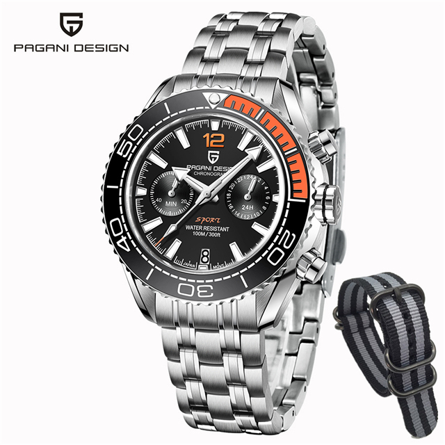 PAGANI New Design Diver Watch Men 10Bar Waterproof Date Watch Sport Watches Top Brand Mens Quartz Wrist Watch Relogio Masculino