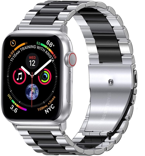 Metal Stainless Steel Strap Compatible for Apple Watch 44mm 42mm 40mm 38mm Men/Women Replacement Strap for iwatch 7 6 5 4 3 SE