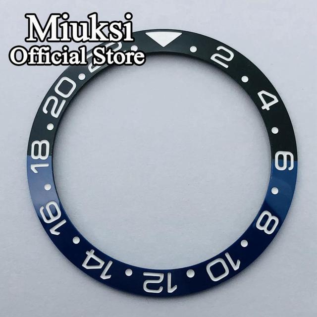 Miuksi 40mm high quality ceramic bezel watch parts fit 43mm watch case for watch sea