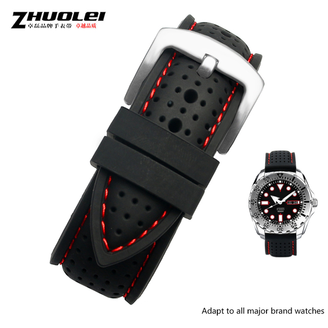 New Breathable Silicone Sport Band For Hua Wei Sam Sung Watchband 20mm 22mm Rubber Strap For Mido-T-issot Ya-Mega Accessories