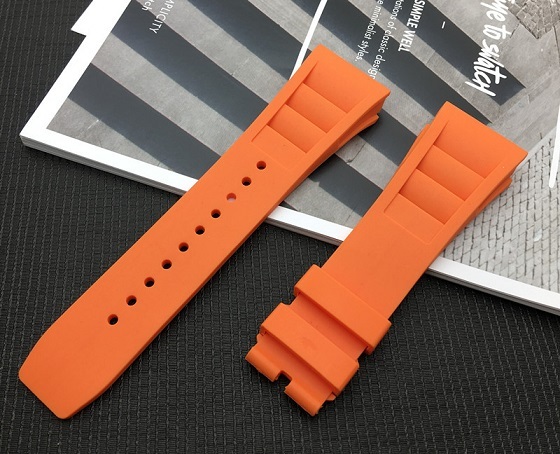 Top Quality Imported Nature Soft Silicone Rubber Black Watchband Watch Band For Mille Strap For Strap RM-011 For Richard Strap