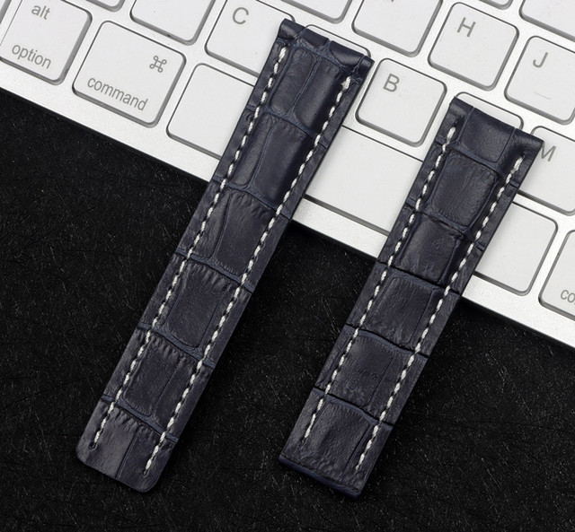 Genuine Real Leather Watch Band Watchband For Breitling Strap For Bentley World Avenger Bentley Strap 20mm 22mm 24mm Logo