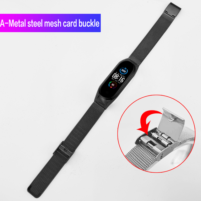 Metal Bracelet for Mi Band 2 3 4 5 6 NFC Stainless Steel Replacement Strap for Xiaomi Mi Band 5 Band4 Strap Miband 5 Accessories