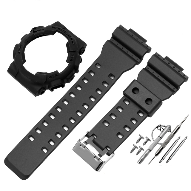 Watch Accessories Resin Strap Men Pin Buckle Strap Case for Casio G-SHOCK GA-110 GA-100 GD-1205146 5081 Waterproof Watch Band