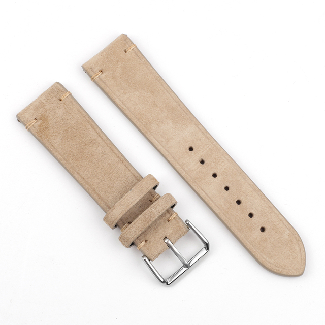 Suede Suede Watch Strap 18mm 20mm 22mm 24mm Handmade Leather Watchband Replacement Tan Gray Beige Color for Men Women Watches