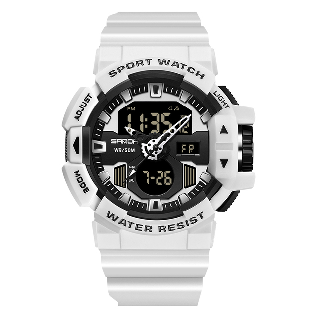 SANDA Top Brand Sports Watches Men Waterproof Military Quartz Watch for Man Wristwatch Chrono Digital Watch Alarm Clock