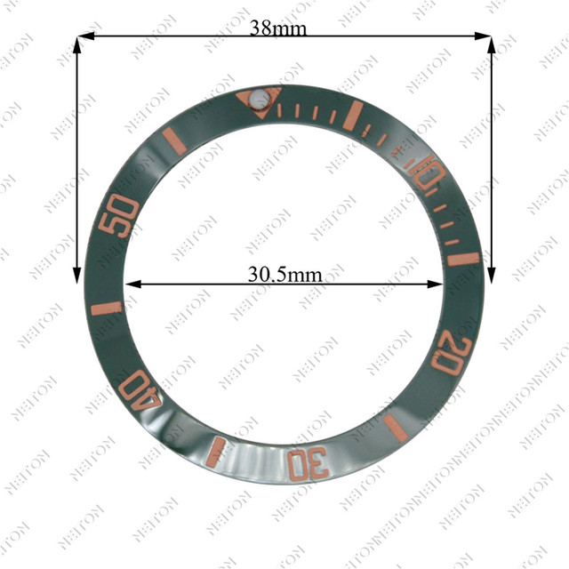 Corgeut 38mm Ceramic Bezel Insert For 40mm Mens Watch Watches Replace Accessories Watch Face Watch Bezel Inserts Different