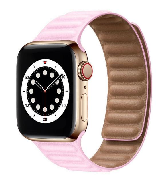 Genuine Leather Strap for Apple Watch SE 7 6 5 4 Band Magnetic Loop Wirstband 38mm 40mm 41mm 42mm 44mm 45mm Women Men Bracelet