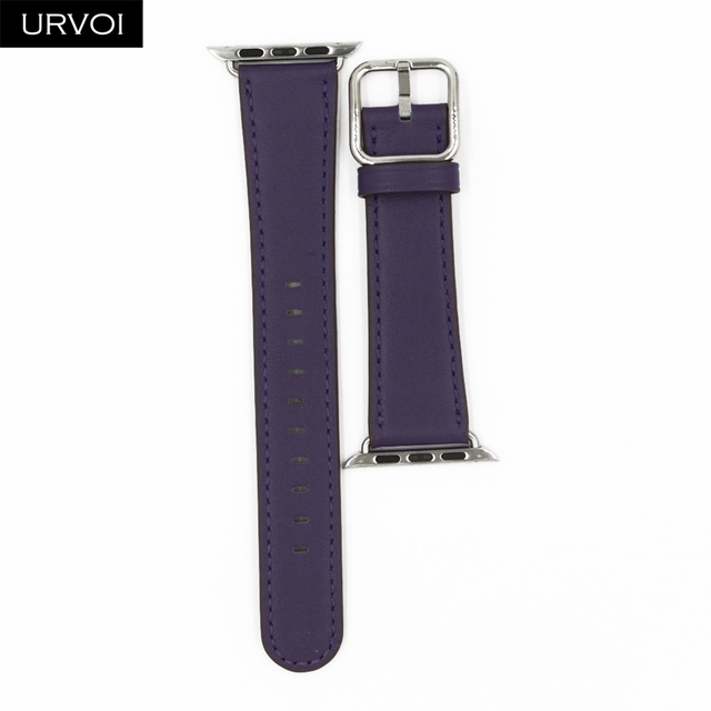 URVOI Band for Apple Watch Series 7 6 SE 5 4 3 Calf Leather Strap for iwatch with Classic Buckle Modern Design GEN.2 41mm 45mm