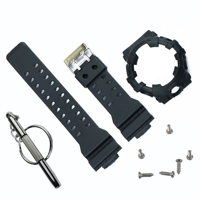 Watch accessories for Casio gshock strap GA-700 710 735 5413 5522 resin watch strap case silicone watchband men watch strap