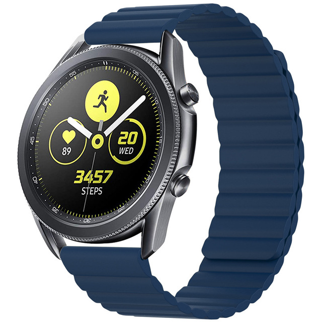 Silicone Strap For Samsung Galaxy Watch 3 Active 2 Huawei Watch 3/GT/GT2 Replacement Strap With Magnetic Buckle For Amazfit GTR