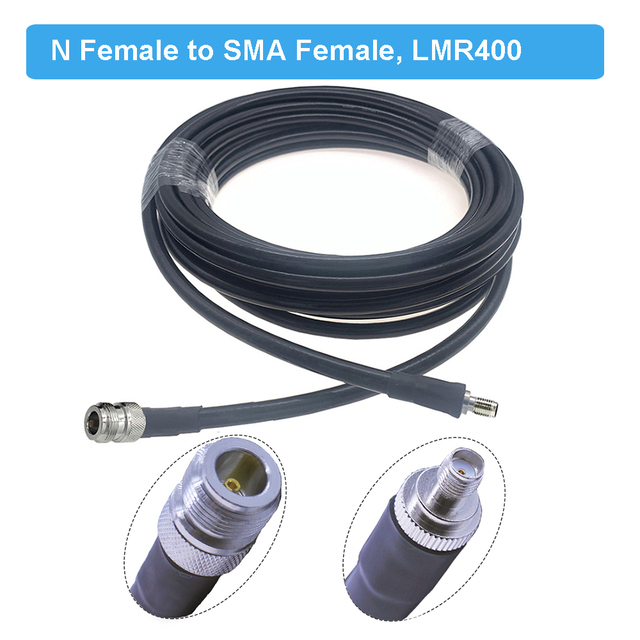 LMR400 Cable RP-SMA Male to N Female 50 Ohm RF Coax Extension Jumper Pigtail for 4G LTE Cellular Amplifier Phone Signal Booster