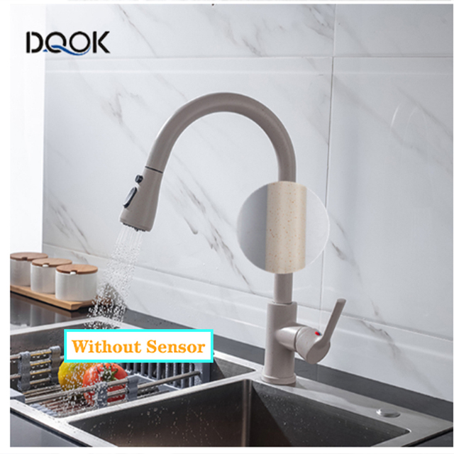 Blacked Kitchen Faucet Single Handle Pull Down White Kitchen Tap Single Hole Brushed Nickel Water Faucets Mixer Tap