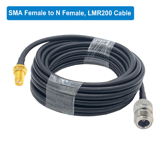 LMR200 RP-SMA Male to N Female Bulkhead Low Loss Coax Cable RF Extension Jumper for 4G LTE Wireless Router Gateway Celluloradio