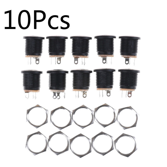 DC Power Connectors Pin Female Plug Jack Male Plug Jack Socket Adapter PCB Base DIY Adapter Connectors