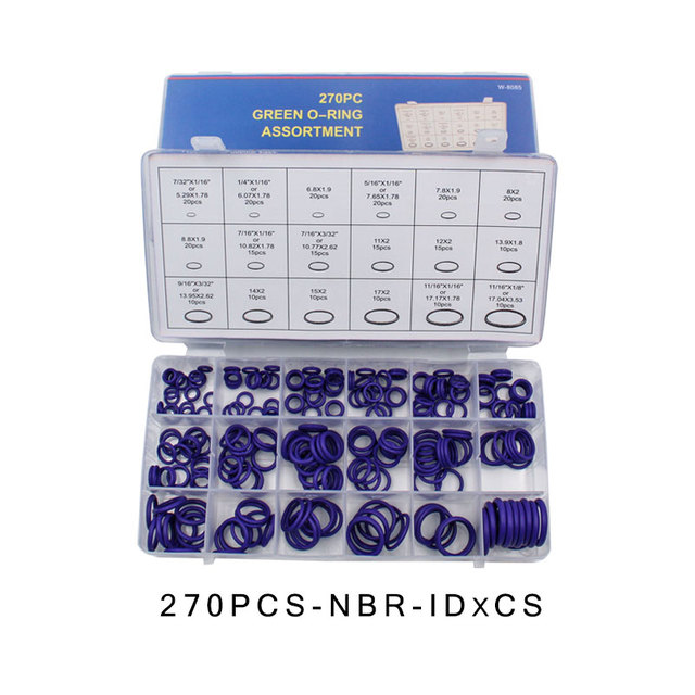 O Rings Rubber Silicone O Ring Seal NBR VMQ FKM Seal O-Rings Nitrile Washer Rubber Oring Set Assortment Kit Box Ring