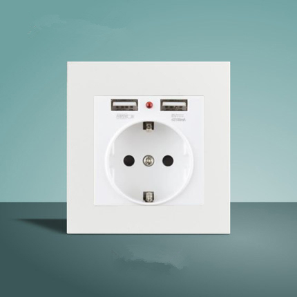 LIWBET white color wall toggle switch and metal plate 1gang/2gang/3gang/4gang 2 way light switch and wall socket