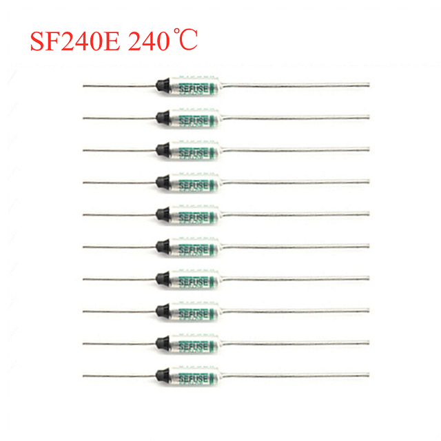 10pcs/lot NEC 250V 10A SF119E/SF129E/SF139E/SF188E Thermal Fuse Thermal Cutout 121/133/142/192/240℃ Fuse Temperature