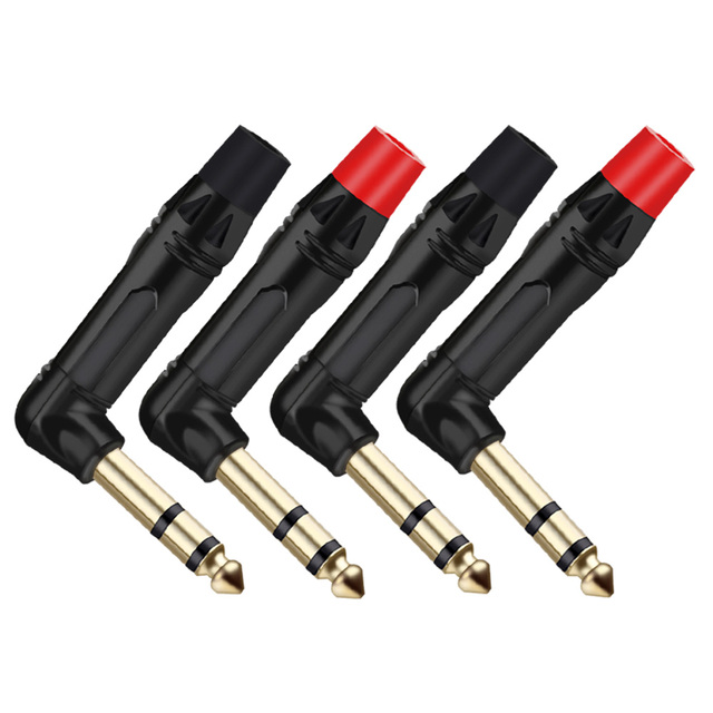 10pcs/lot Mono/Stereo Jack 6.35mm Male Plug Wire Connector Guitar Microphone MIC 6.3mm Plug Audio Connector Factory Wholesale