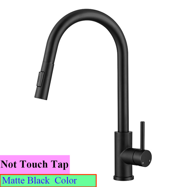 Brushed Nickel Touch Kitchen Faucets With Pull Down Sprayer Automatic Sensor Kitchen Mixer Tap Hot Cold Pull Out Touch Faucet