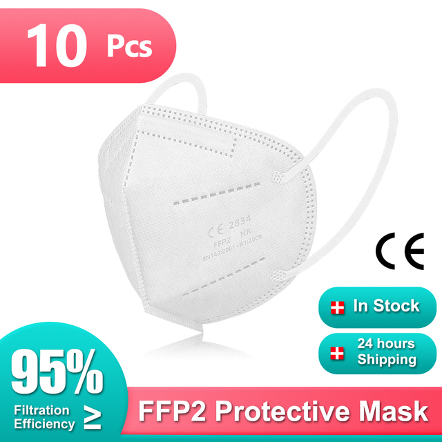 أقنعة 5 طبقات KN95 أقنعة سوداء ffp2fan FFP2 أقنعة CE المعتمدة FP2 Mascarillas FPP2 Negras 95% مرشح التنفس kn95 شهادة