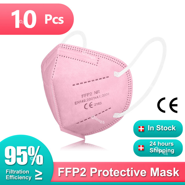 قناع الجهاز التنفسي KN95 قناع الوجه FFP2 Mascarilla FPP2 homology ada 5 رقائق FP2 ماسكارا قناع الوجه الغبار FFP 2 Masque ffp2masque الكبار