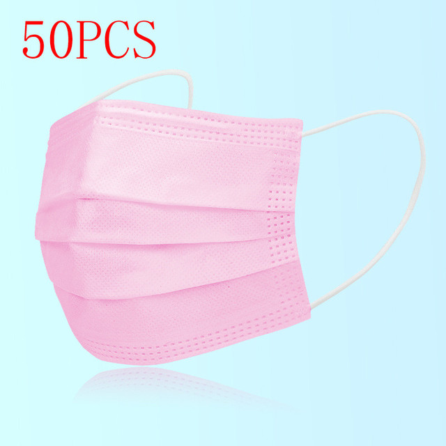 Nonwoven Disposable Masks 3 Layers Face Mask Breathable Disposable Mouth Mask Adult Mascarilla Mask 18 Hours Shipping