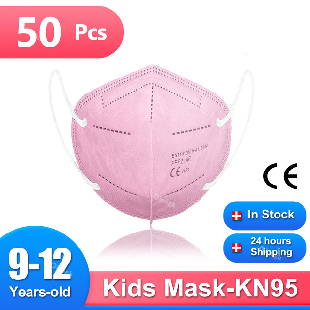 9-12 Years Children FFP2 Masks 5 Layers Mascarilla KN95 Infantil FFP2mask Niños Mascarillas FPP2 Homologada Kids Mask FP2