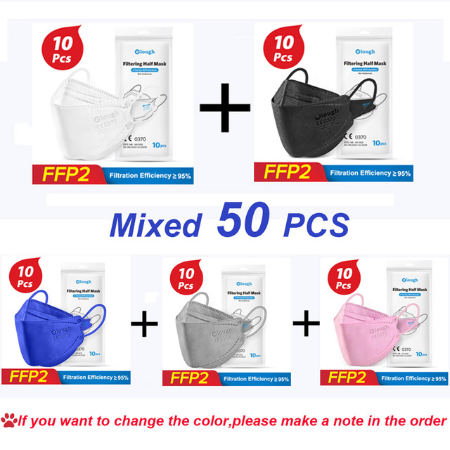 KN95 ffp2mascarillas approved sanitary 4 layer mascherine ffp2 protective respirator fpp2 reusable filter face fish masks