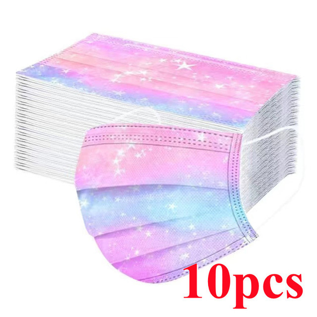 10-100pcs Disposable Face Mask 3 Layer Non-woven Filter Star Mouth Face Mask Anti-Dust Adult mascarillas quiurgicas homology adas