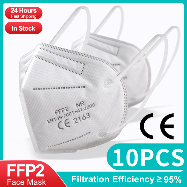 5-200pcs FFP2 Mask Mouths Mascara N95 Virus Fabric Face Masks Kn95 Workplace Supplies Safety Protection Security ffp2fan