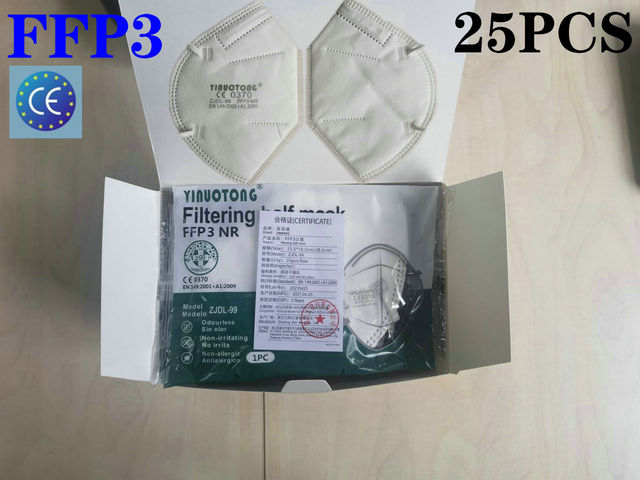 FFP3 Safety Dust Respirator Masks Adult 5 Layers Filter Face Mask Mouth Mask CE FFP2 KN95 Protective Mascarillas