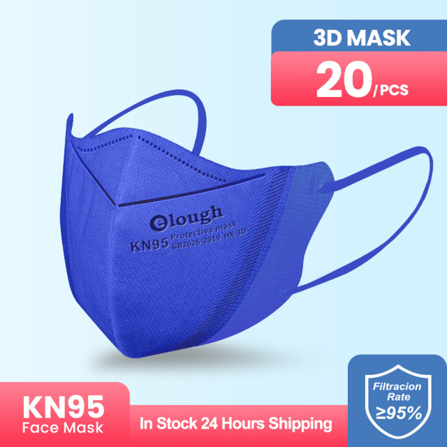 Elough mascarillas fpp2 3D Face Mask mascarilla kn95  fpp2 homologada españa KN95Mask Adult 4 Layers FFP2 Respirator Approved CE