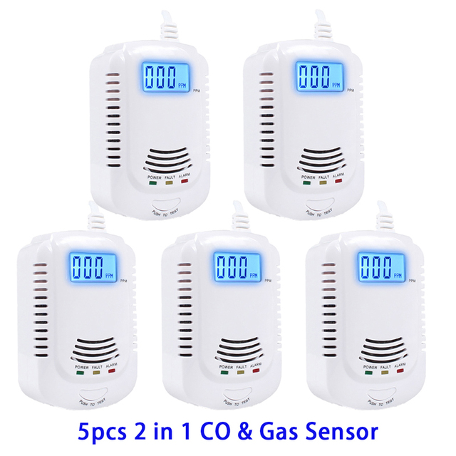 Fire Sensor Security Protection Home Safety Products Personal Alarm Carbon Monoxide Detector LPG CH4 Combustion Analyzer