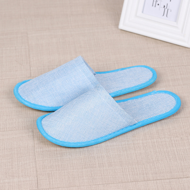 Thick linen disposable slippers, comfortable and breathable shoes, for home, hotel, hospital, summer necessities