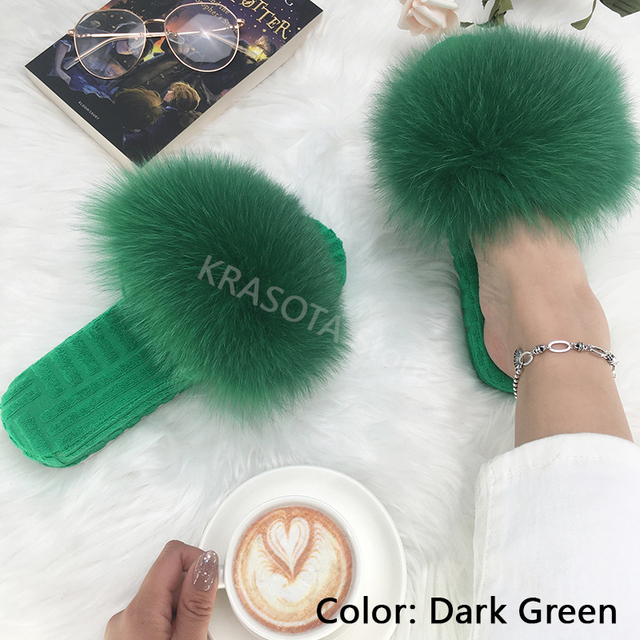 Ladies Slippers Flat Flip Flops Women Shoes Soft Luxury House Platforms Sandals Real Fur Slides Summer Fluffy Fashion Slippers