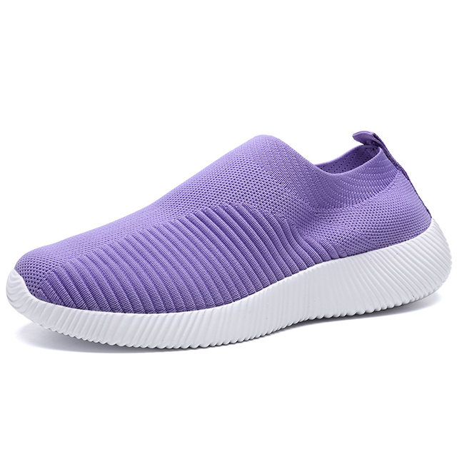 Rimocy Breathable Air Mesh Knitted Sneakers Women 2022 Spring Summer Plus Size Ladies Flats Comfortable Soft Casual Shoes Woman