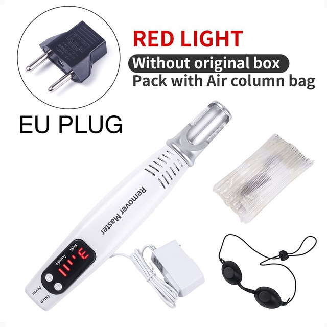 Laser pen, tattoo removal, acne removal, dark spot removal, professional blue and red laser pen for tattoo removal, laser pen for cleaning acne and dark spots. pigmentation removal machine