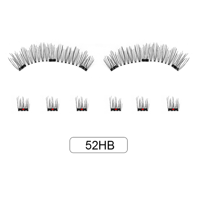 1 Pair Magnetic False Eyelashes with 2/3 Magnets 3D Mink False Eyelashes with Tweezers Full Makeup Kit False Eyelashes Strip Extension Supplies