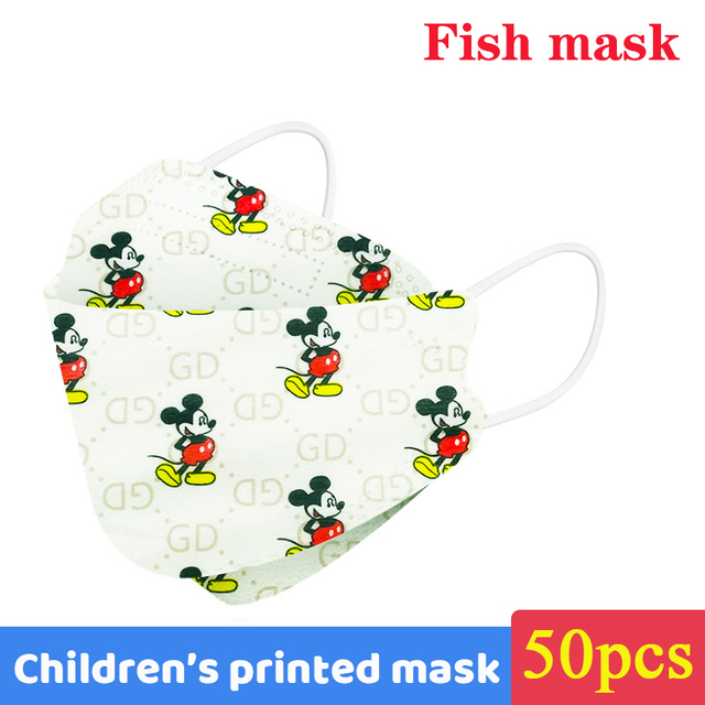 Disney Mickey Stitch Children Kn95 Face Mask 4 Layers Dust-proof Breathable Reusable For Boys Girls Kawaii Ffp2 Mouth Mascarilla