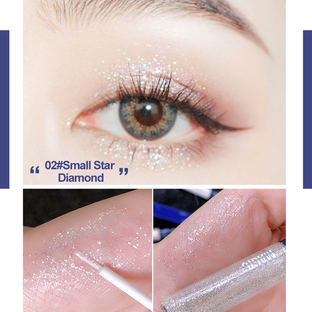 1pc Diamond Glitter Eyeshadow Women Makeup Shimmer Liquid Eye Shadow Mineral Pigment Long Lasting Cosmetics Maquillaje