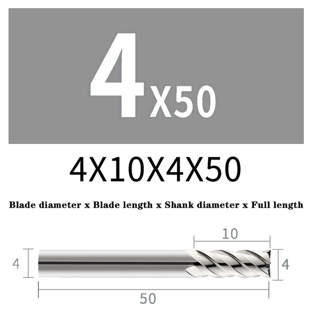 HRC 75 Hard Disc Milling Machine, 4 Flute, Four Edged, Uncoated, High Hardness, CNC, Flat Bottom, Ultra Hard Metal Cutter