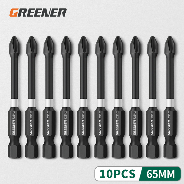 Green Impact Strong Magnetic Impulse Head Cross High Hardness Hand Drill Bit Screw Electric Screwdriver Set 50 65 70 90 150mm