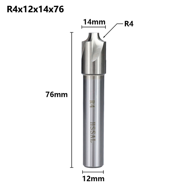 XCAN Angle Rounding End Mill R1.0-R12 HSS Radius Milling Cutter CNC Router Bit