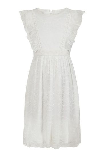 Amelia Rose Childrens White Lace Dress